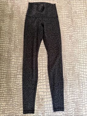 lululemon athletica Black Floral-Print High-Rise Leggings